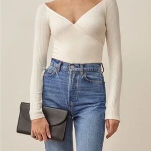 Reformation Minnie Ribbed Knit Top